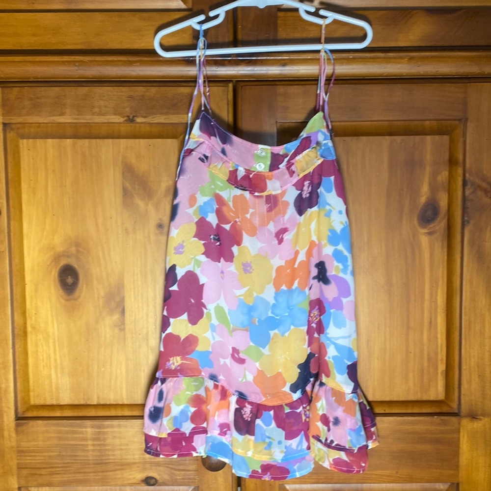 Gap Girls Colorful Floral Print Tank Top